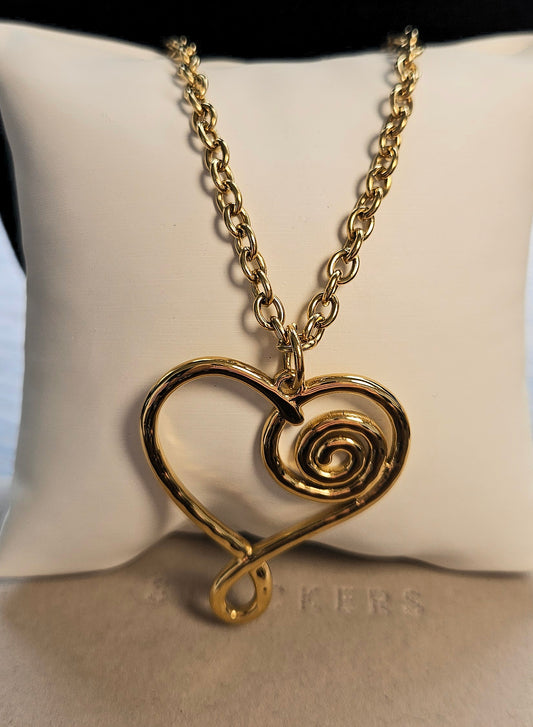 Collier coeur tourbillon