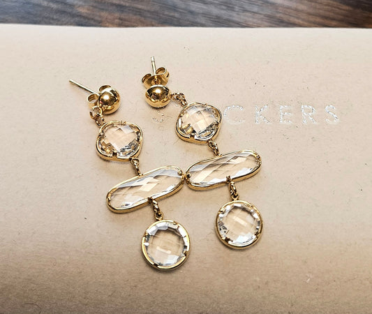 Boucles d'oreilles cristal blanc