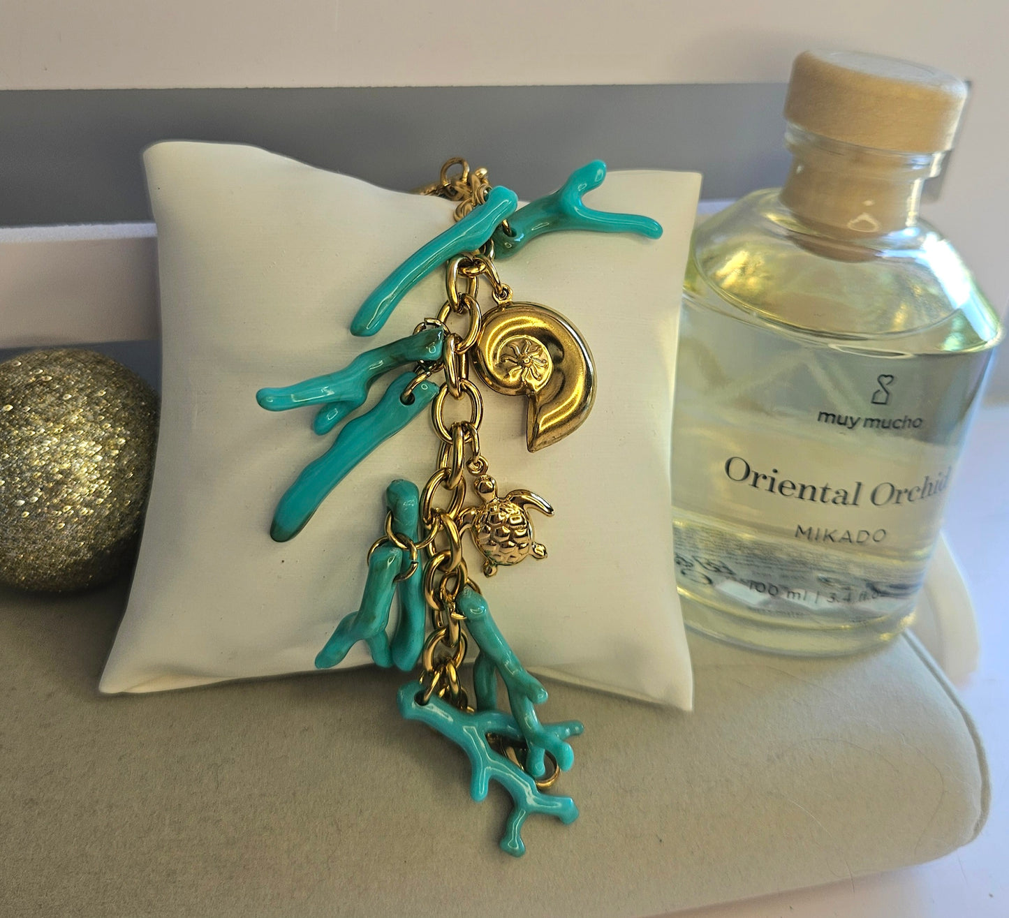 Bracelet corail bleu