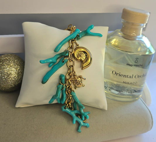 Bracelet corail bleu