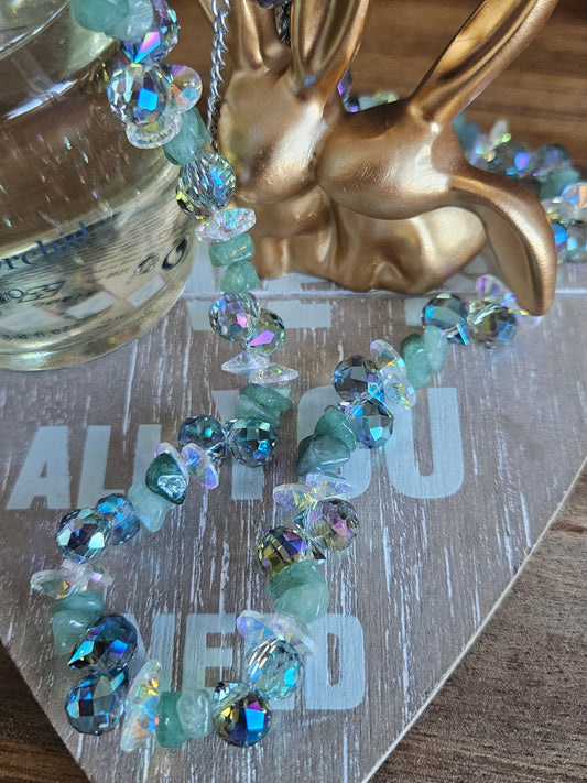 Collier cristal vert