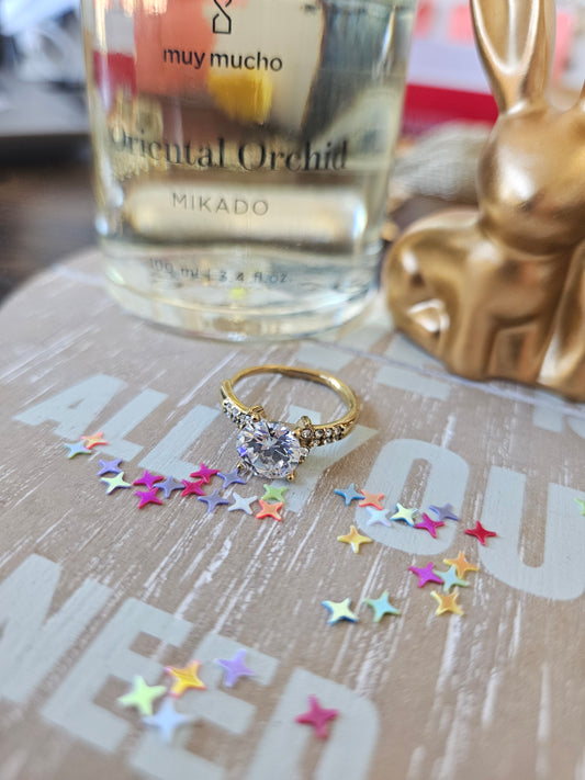 Bague swarovski zircon serti et stras