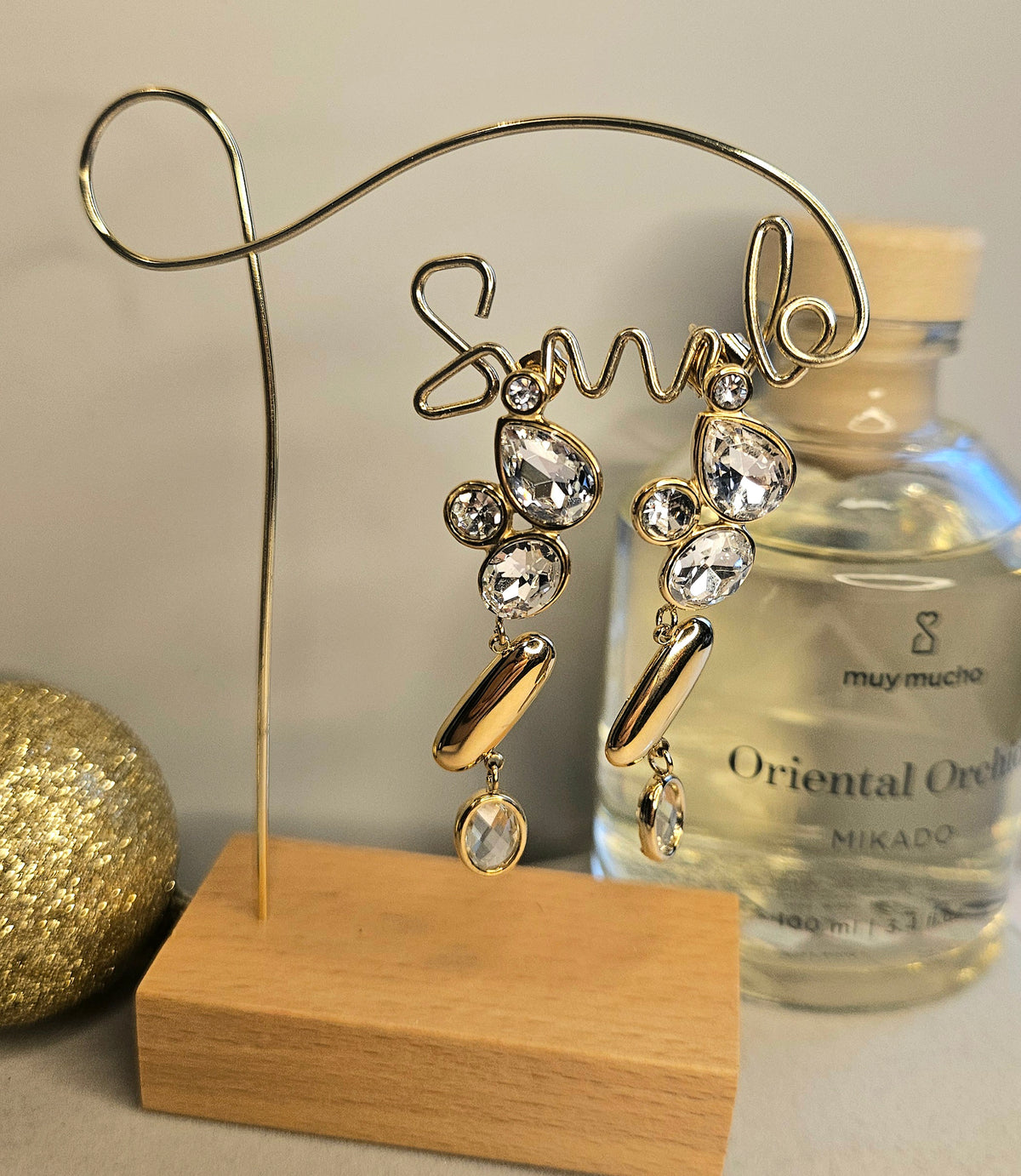 Boucles d'oreilles cristal cascade