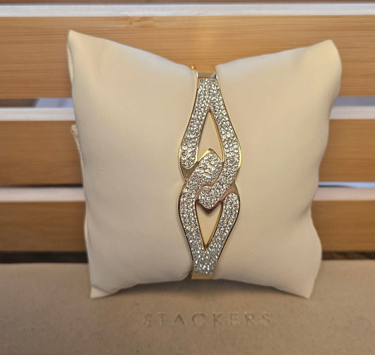 Bracelet jonc strass jonc serpent enlace