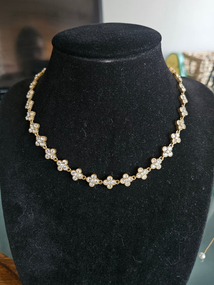 Collier cristal retro