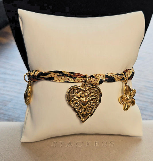 Bracelet coeur et foulard léopard