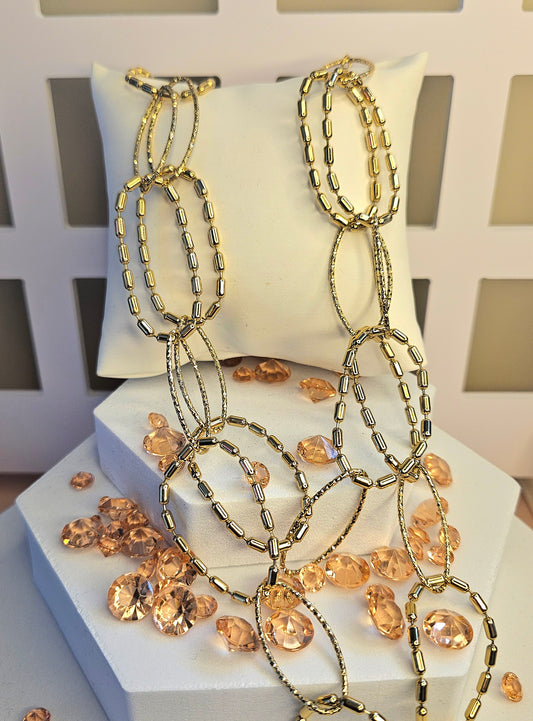 Collier sautoir double chaine