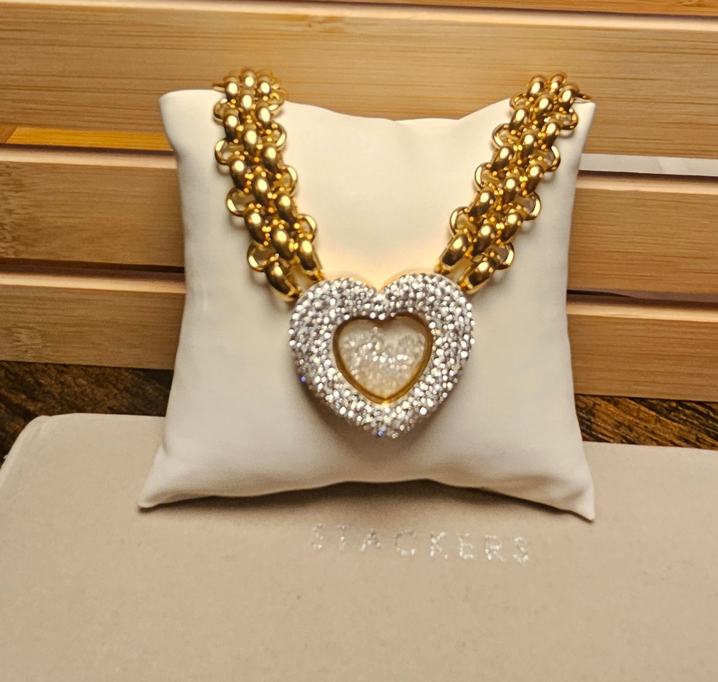 Collier montre cœur crital