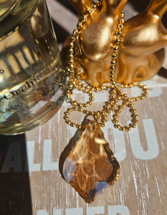 Collier cristal champagne grand modèle