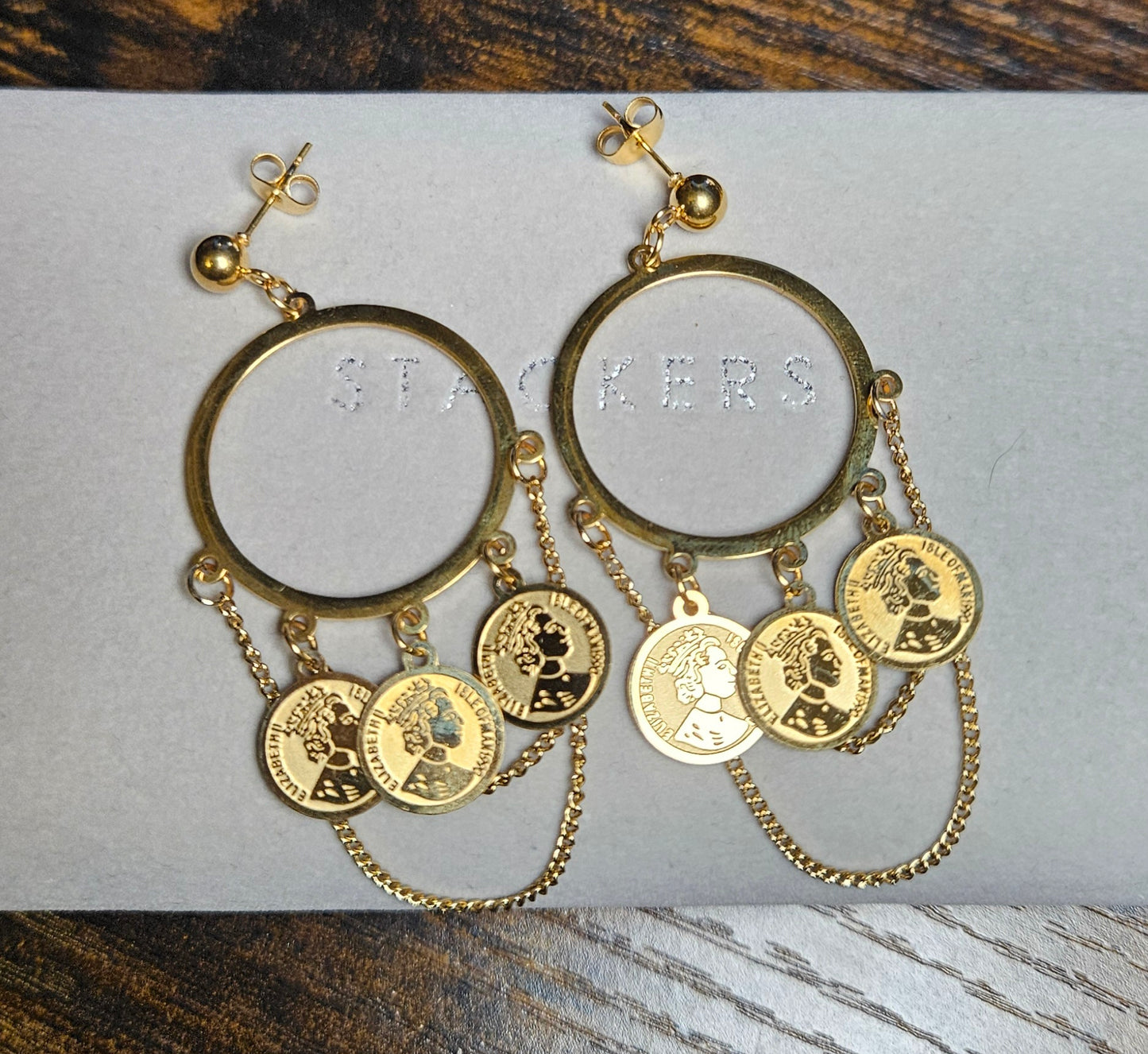 Boucles d'oreilles créoles pièces