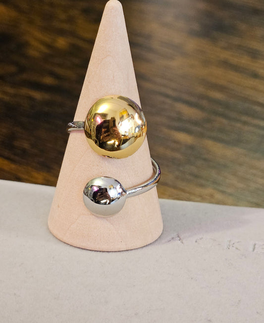 Bague bicolor ronde