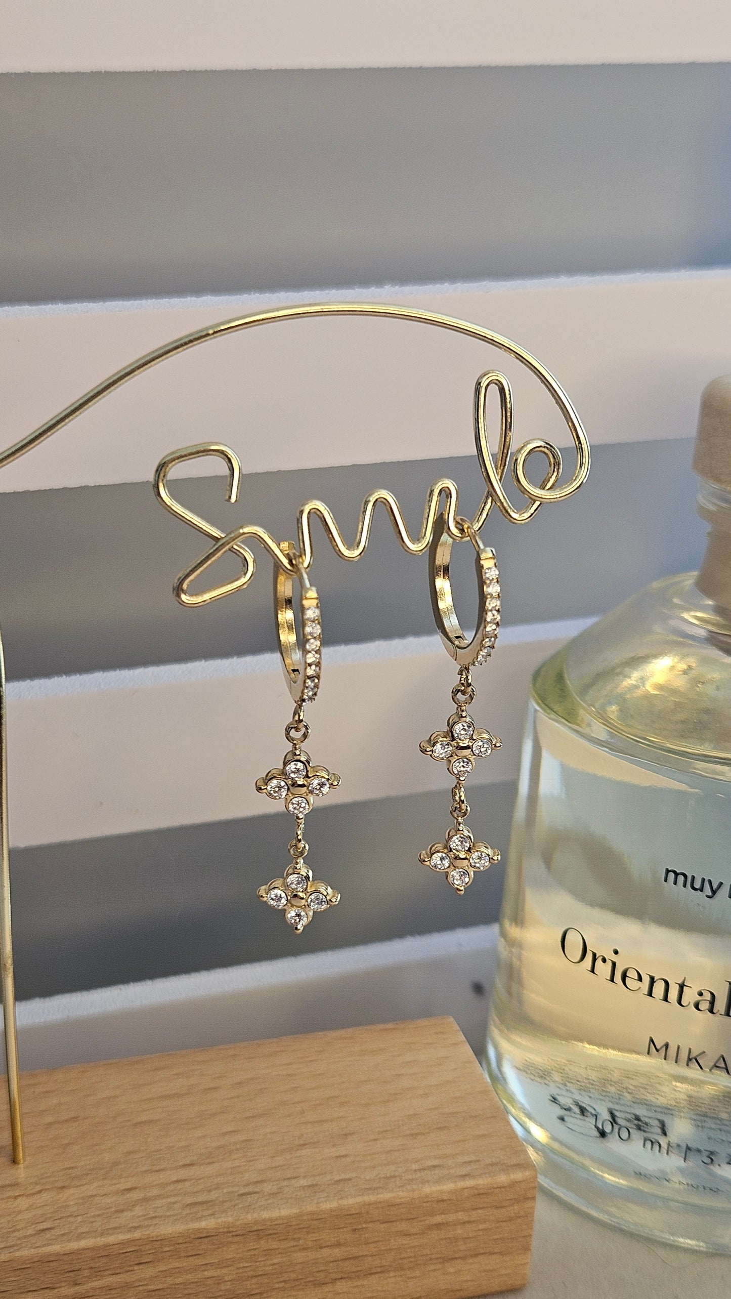 Boucles doreille double trefle