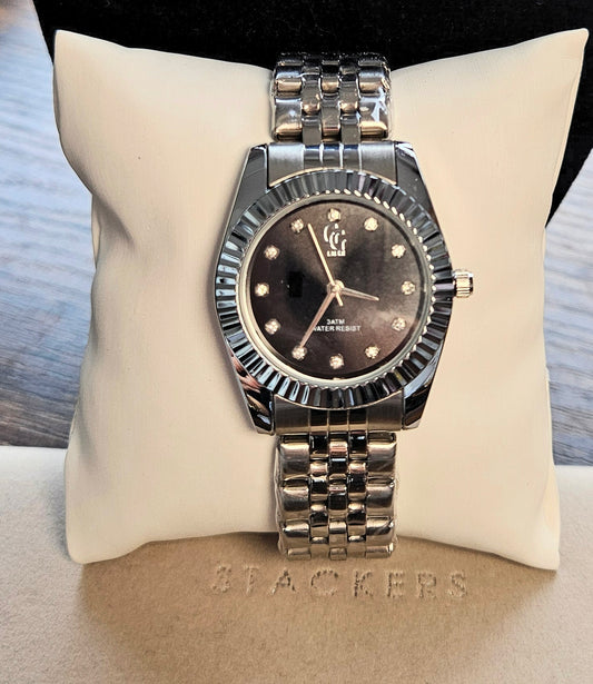 Montre argent noire petit model