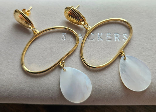 Boucles d'oreilles nacré goutte