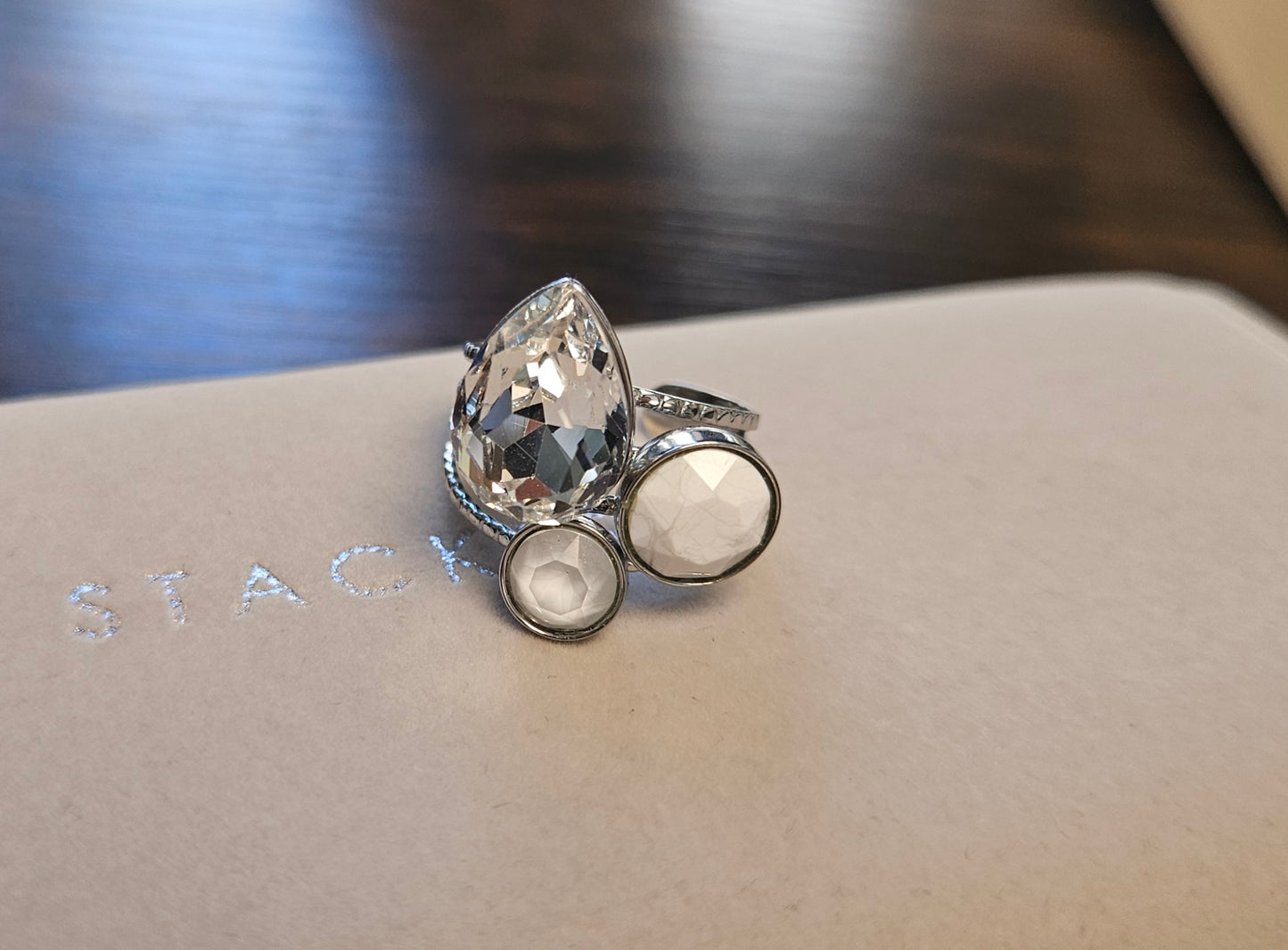 Bague swarovski argent