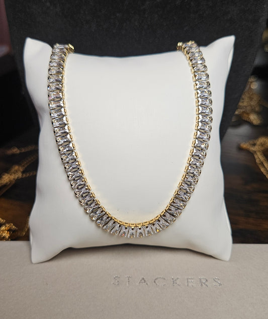 Collier tout crystal rectangle