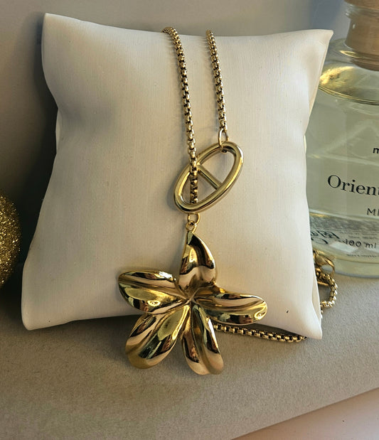 Collier fleur et marine