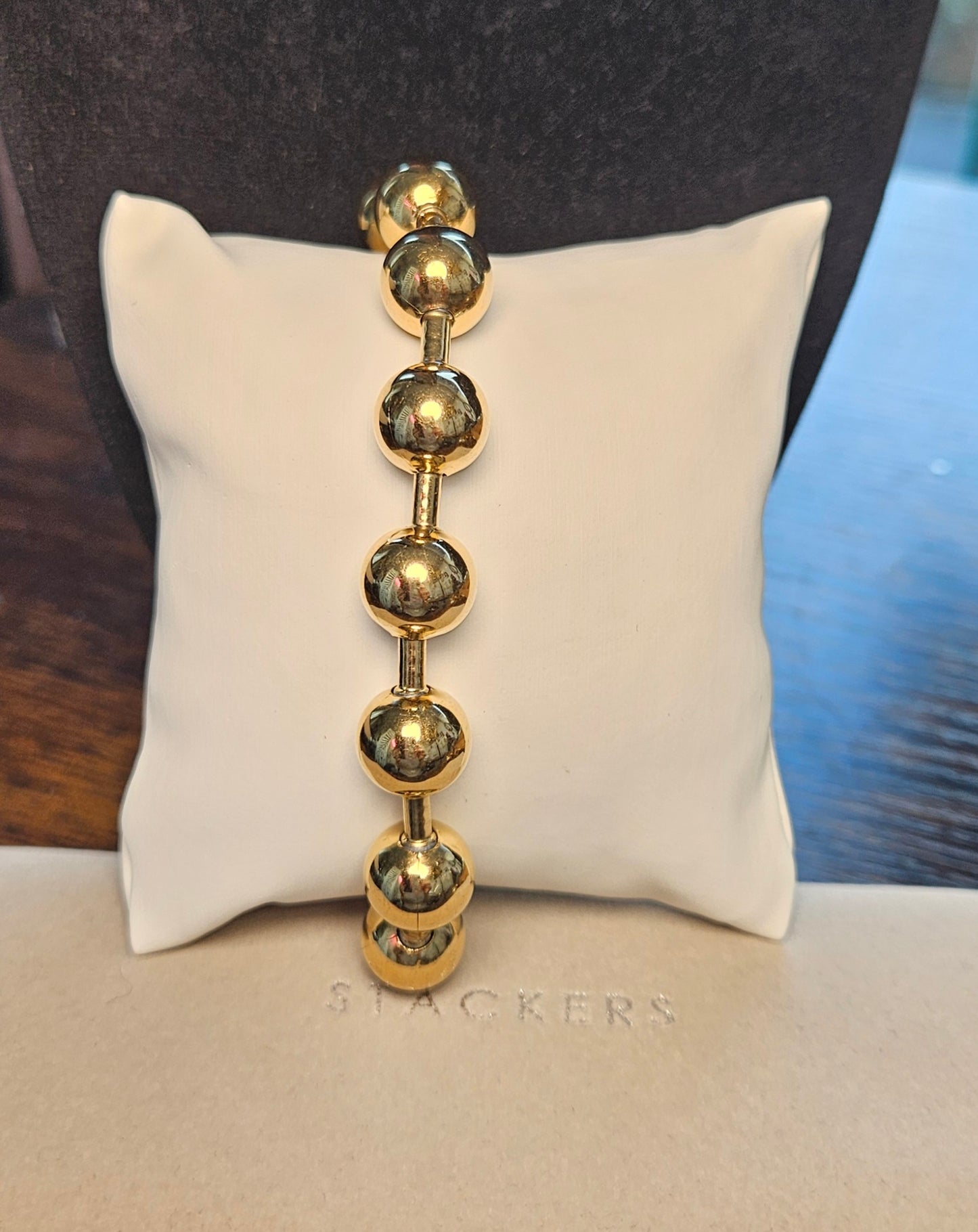 Bracelet perles acier fines