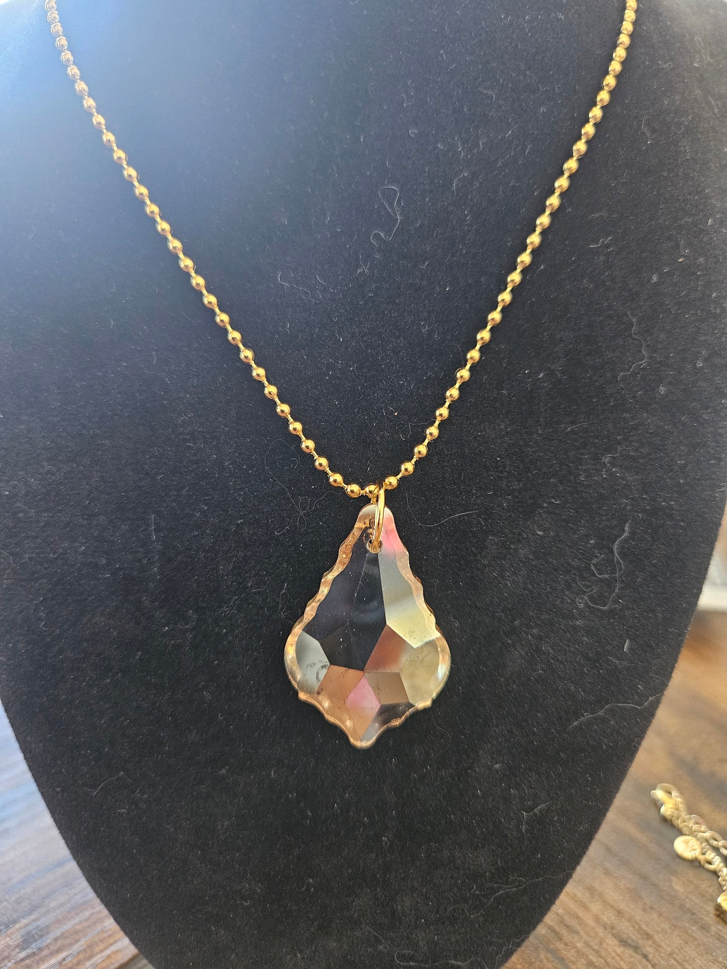 Collier cristal champagne grand modèle