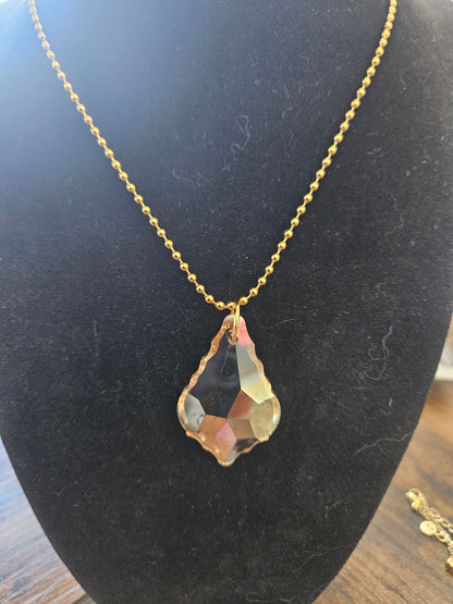 Collier cristal champagne grand modèle