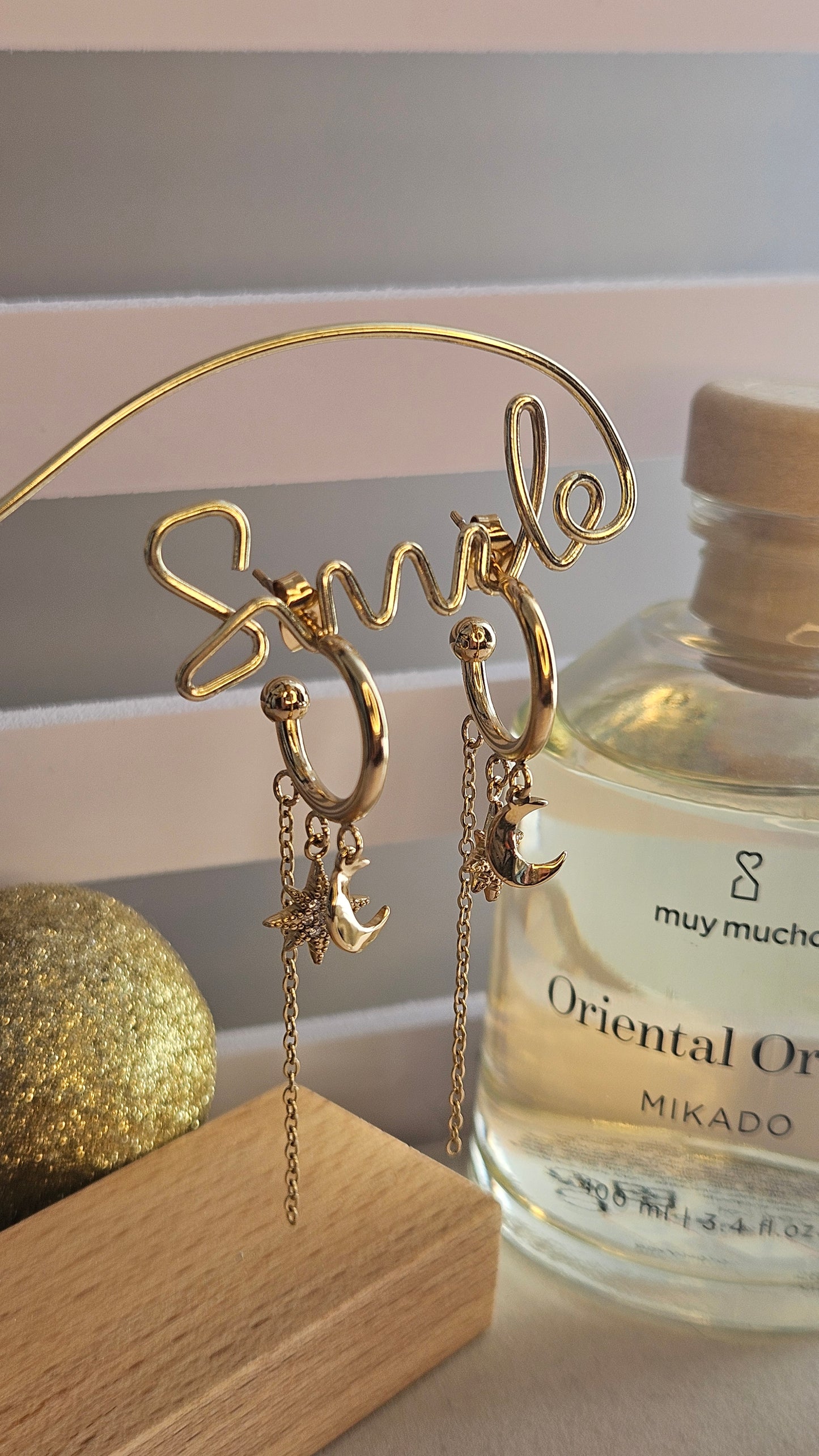 Boucles d'oreilles lune petite