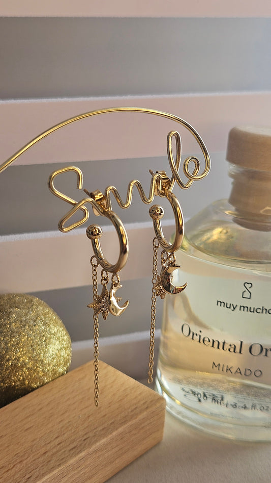 Boucles d'oreilles lune petite