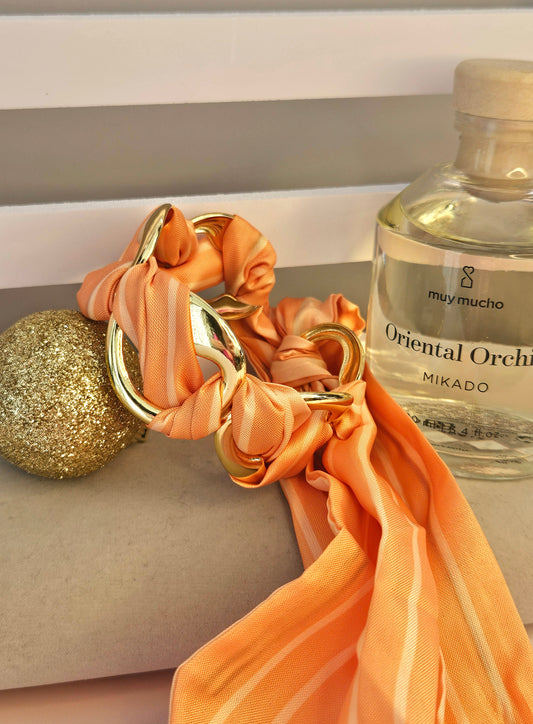 Bracelet machette foulard orange