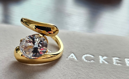 Bague cristal argent spiral