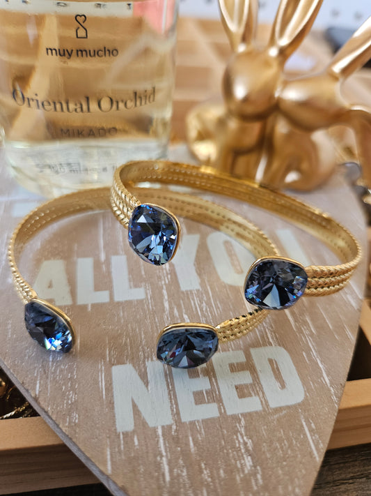 Bracelet swarovski bleu nuit