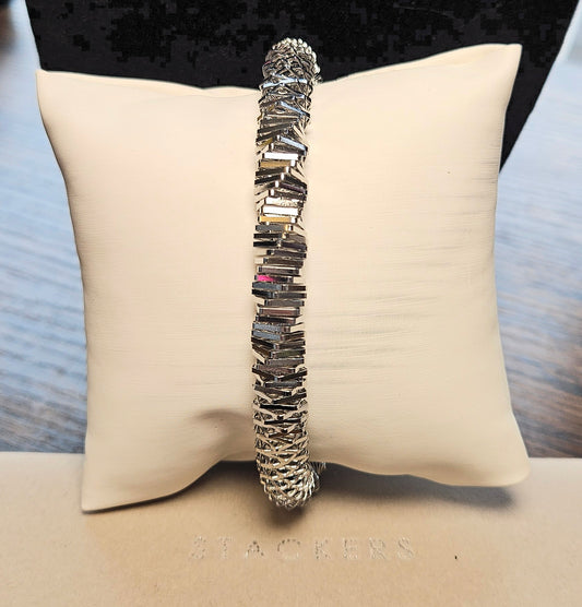Bracelet argent élastique