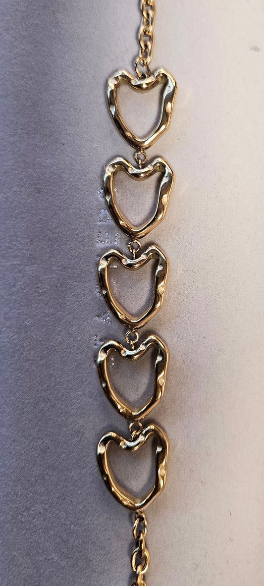 Bracelet coeur ajoure