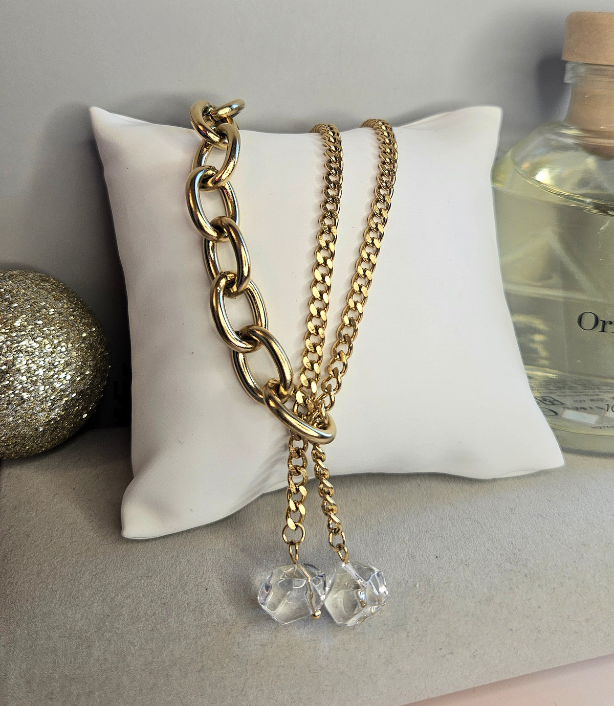 Collier double cristal
