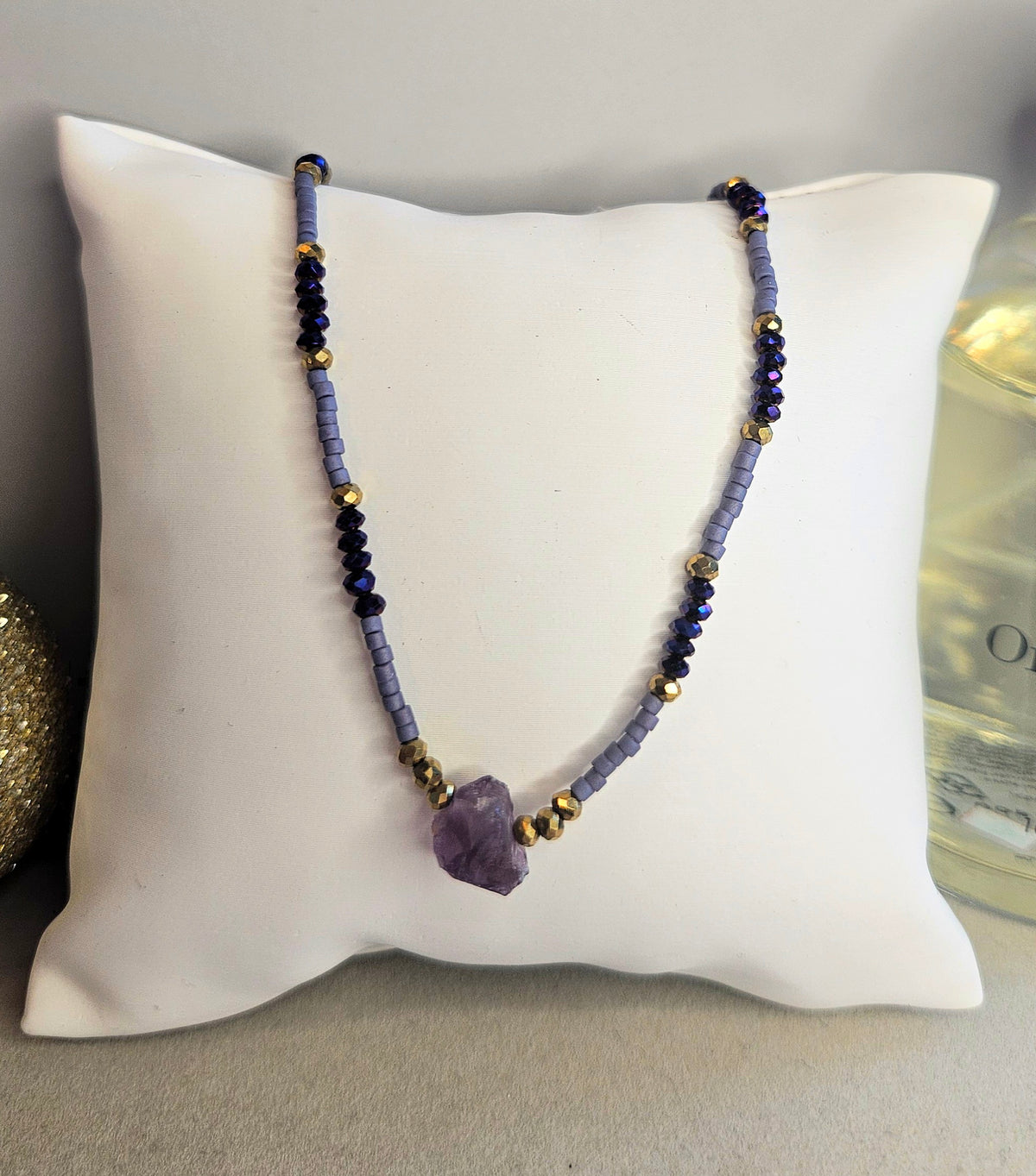 Collier amethyste fin