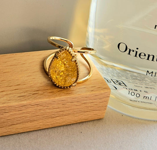 Bague cristal jaune