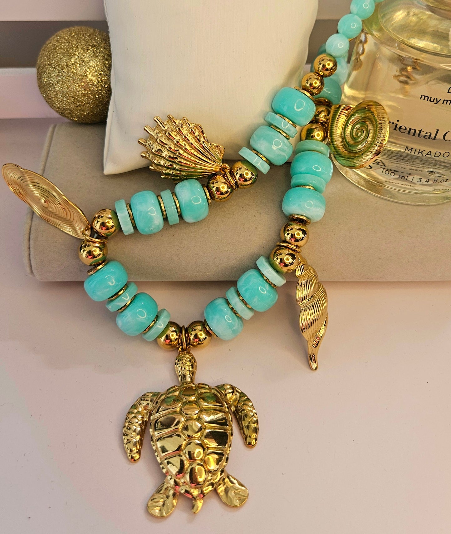 Collier turquoise tortue