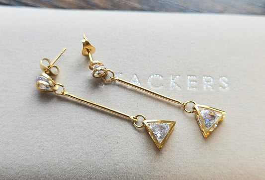 Boucles d'oreilles triangle cristal