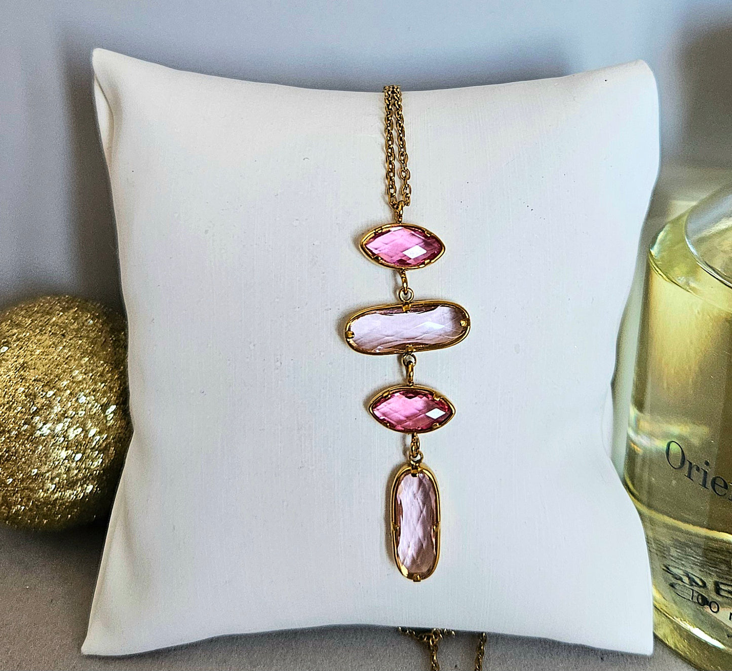 Collier cristal rose