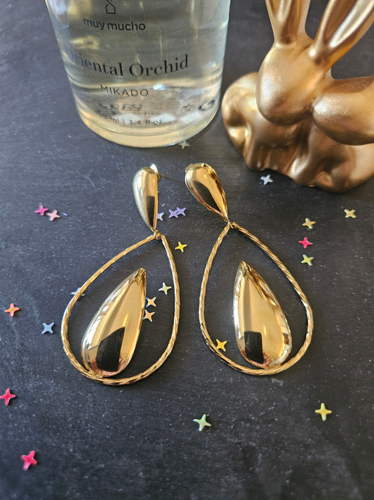 Boucles d'oreilles goutte créole
