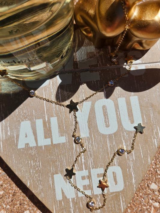 Collier étoile et strass