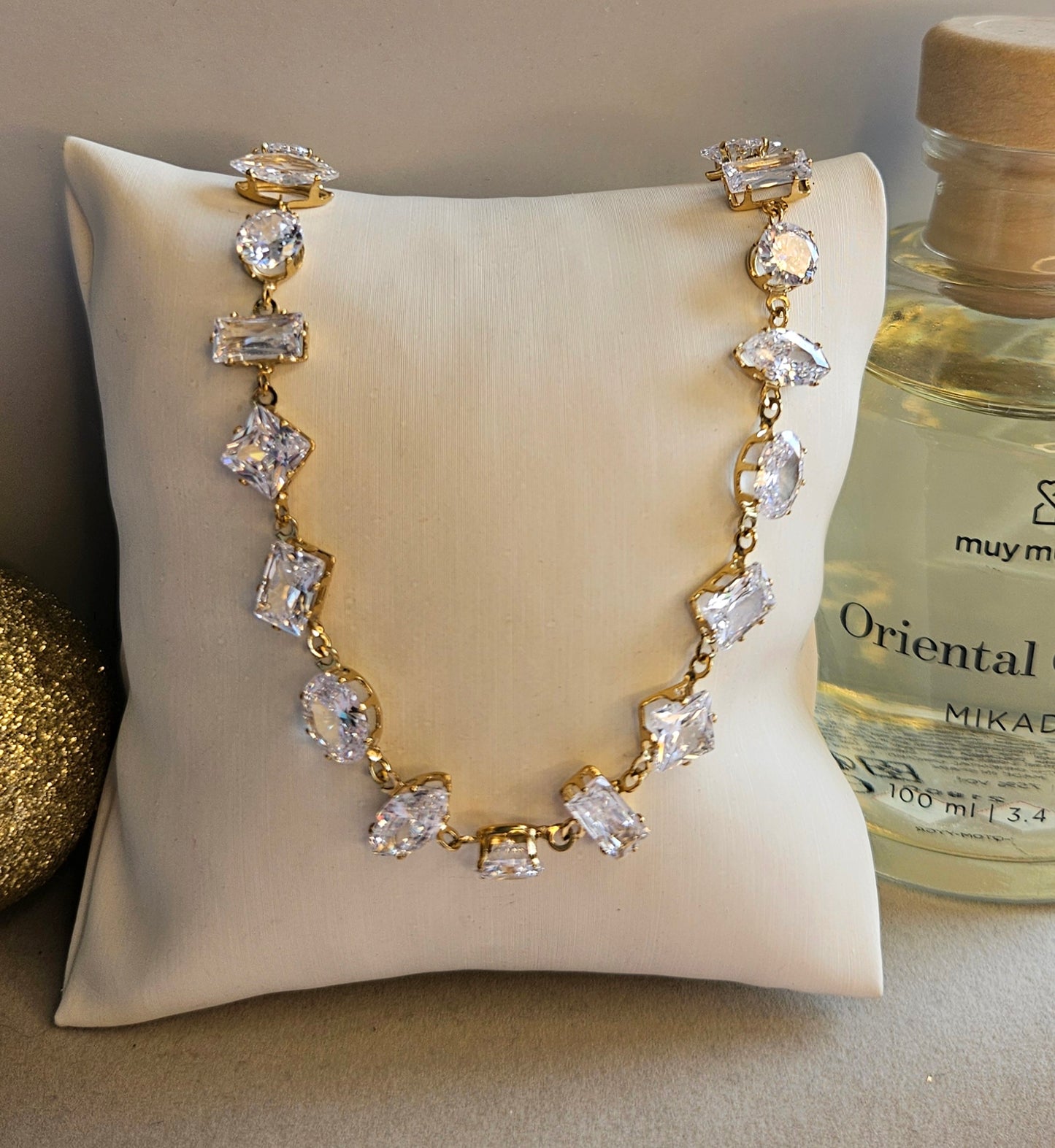 Collier cristal géométrique