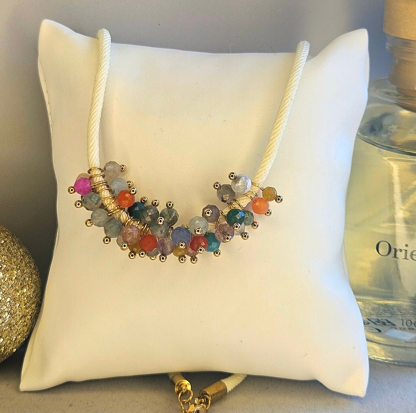 Collier perle naturelle multicolore