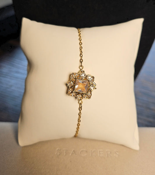 Bracelet anti stress cristal tournante