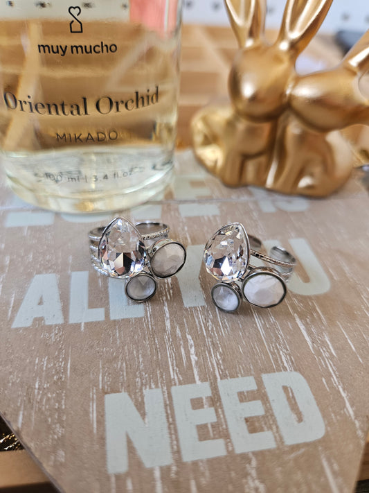 Bague swarovski argent