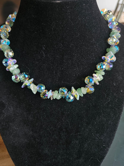 Collier cristal vert