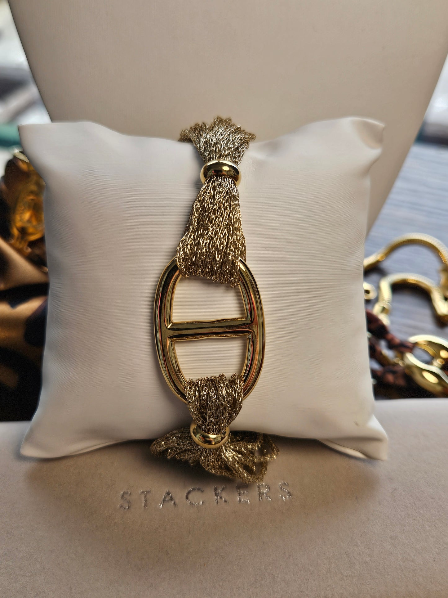 Collier maille marine horizontale