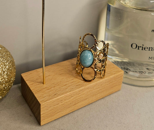 Bague orientale bleu turquoise