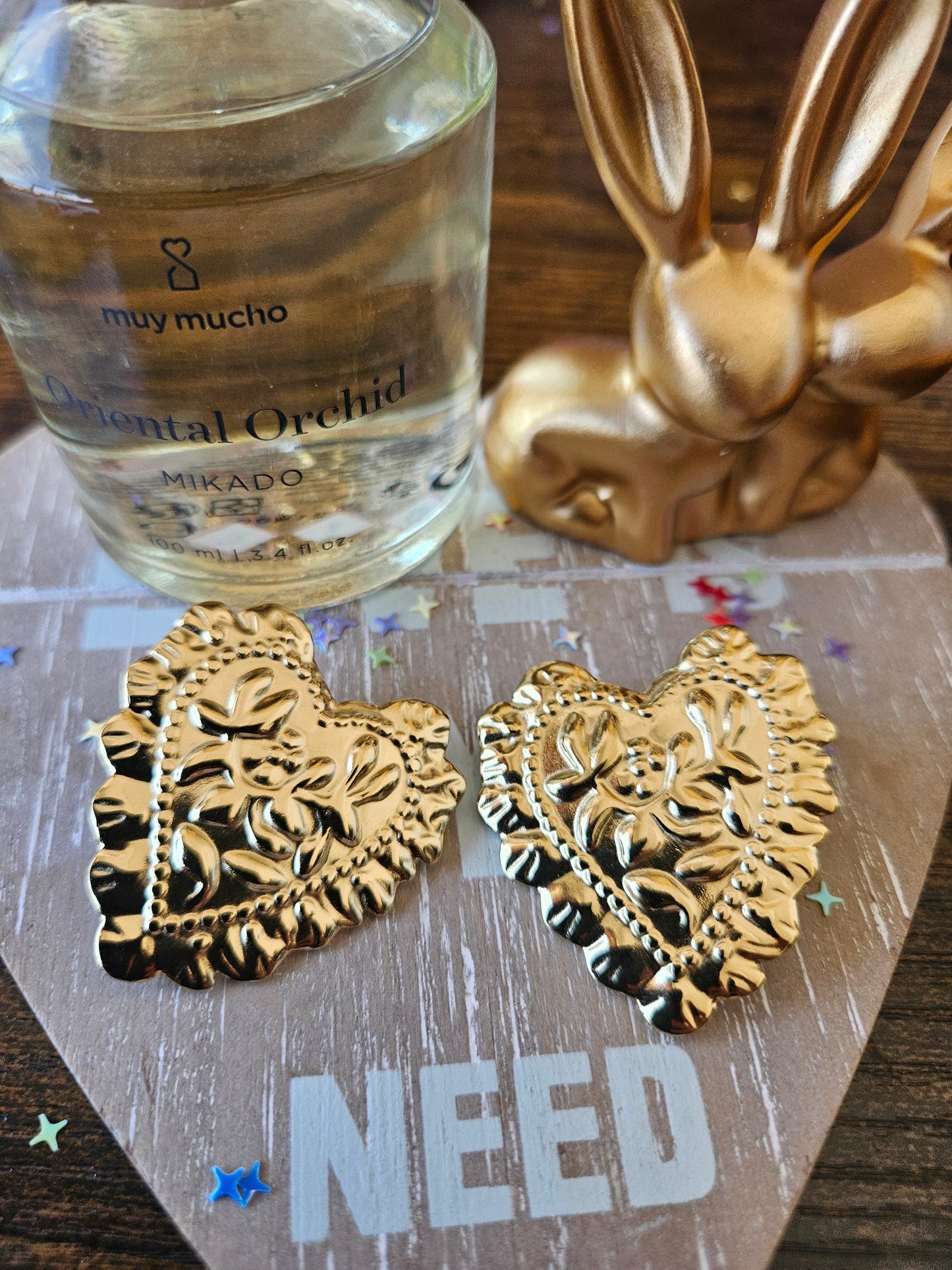 Boucles d'oreilles martelées
