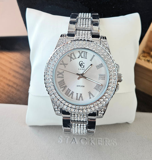 Montres argent strass
