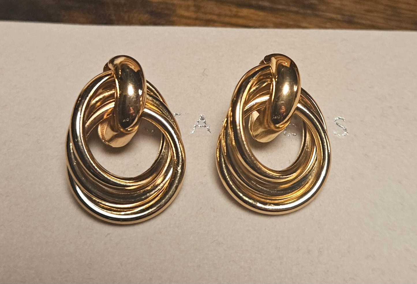 Boucles d'oreilles 3 anneaux acier creoles moyenne