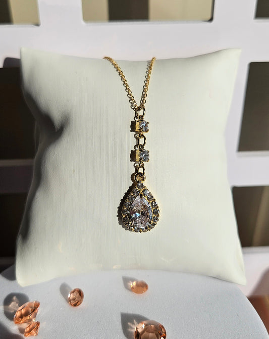 Collier goutte cristal